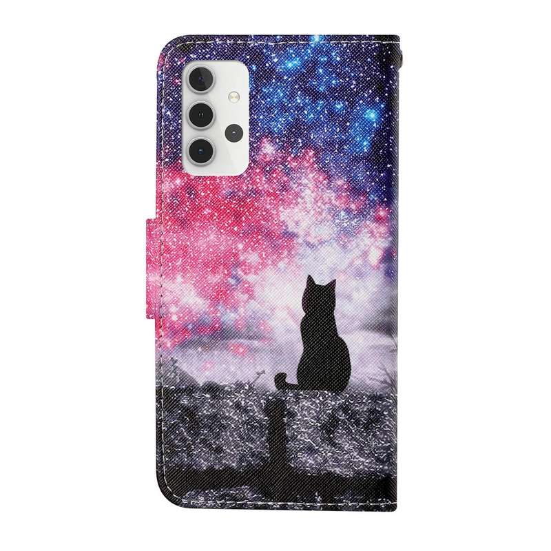 For Samsung Galaxy A32 5G Colored Drawing Pattern Horizontal Flip Leather Case with Holder & Card...