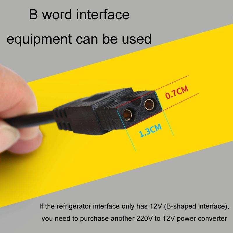12V/24V Car Refrigerator Cable B Suffix Cigarette Lighter Plug Power Cord, Length: 3m With Switch