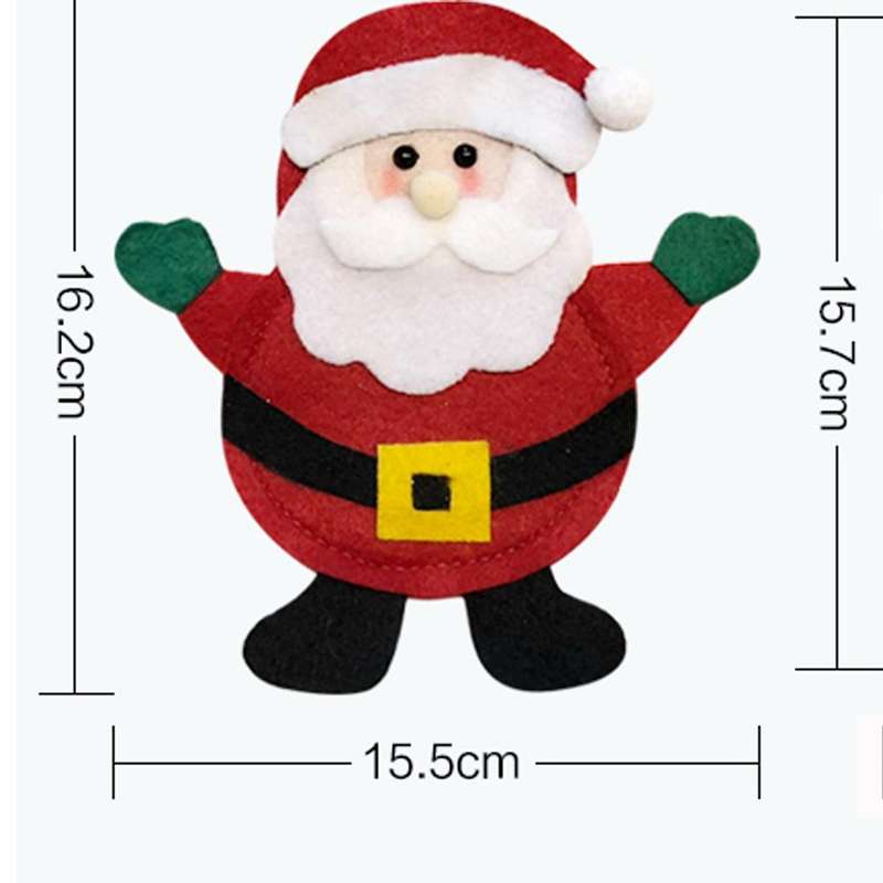 Santa Claus Pattern Tableware Knife Fork Pocket Cover Bag Christmas Decoration