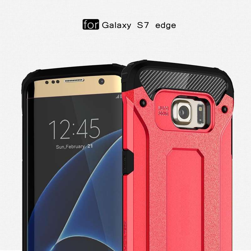 For Galaxy S7 Edge / G935 Tough Armor TPU + PC Combination Case (Red)