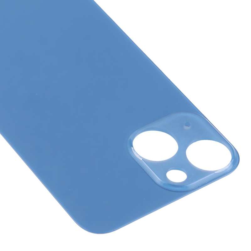 Easy Replacement Big Camera Hole Glass Back Battery Cover for iPhone 13 mini(Blue)