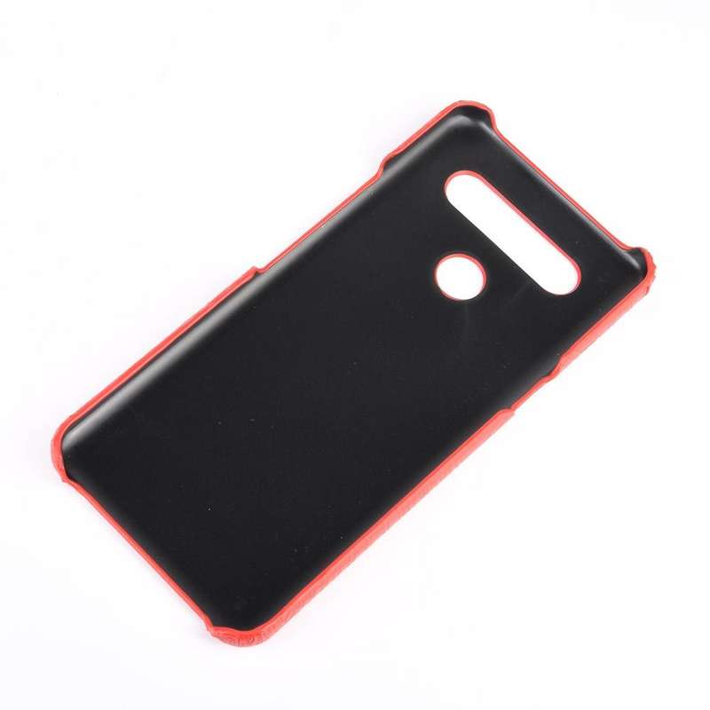 For LG K51S Shockproof Crocodile Texture PC + PU Case(Black)