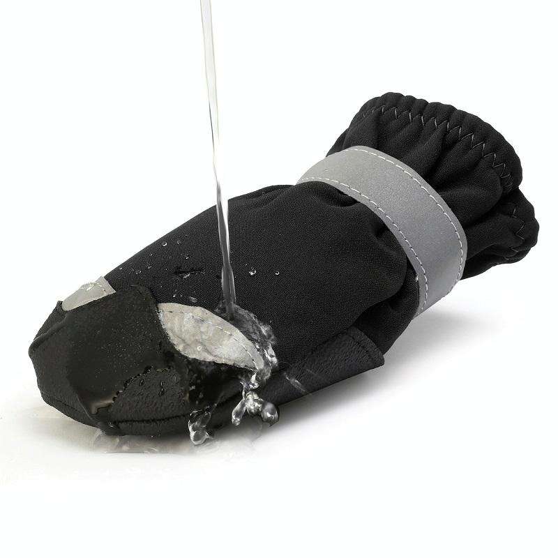 Pet Waterproof Non-Slip Wear-Resistant Snow Boots Four Seasons Dog Shoes, Size: 5(Black)