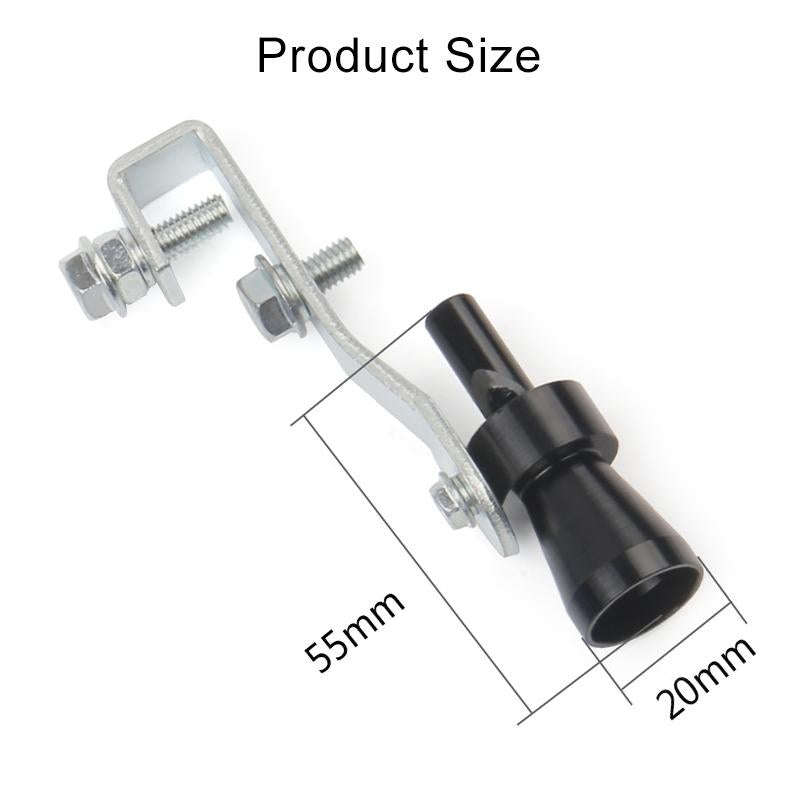 Universal Aluminum Turbo Sound Exhaust Muffler Pipe Whistle Car / Motorcycle Simulator Whistler, ...
