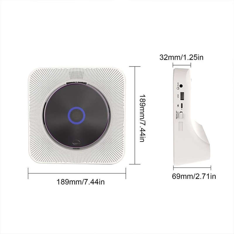 Kecag KC-806 2A Retro Bluetooth Music Disc Album CD Player, Specification:Rechargeable Version(Wh...