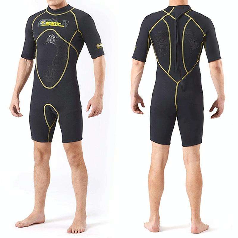 SLINX 1103 3mm Neoprene Super Elastic Wear-resistant Warm Y-splicing Wet Short-sleeved One-piece ...