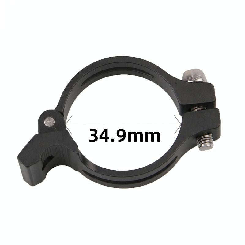 FMFXTR Bike Front Derailleur Clamp Straight Lock Turn to Clamp Converting Seat(Black 34.9mm)