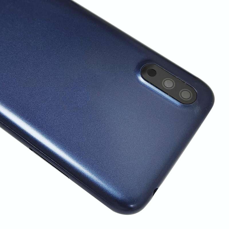 For Samsung Galaxy A01 SM-015F Battery Back Cover With Camera Lens (Blue)