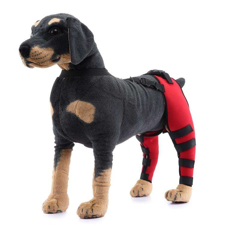 Pet Dog Leg Knee Guard Surgery Injury Protective Cover, Size: M(Red)
