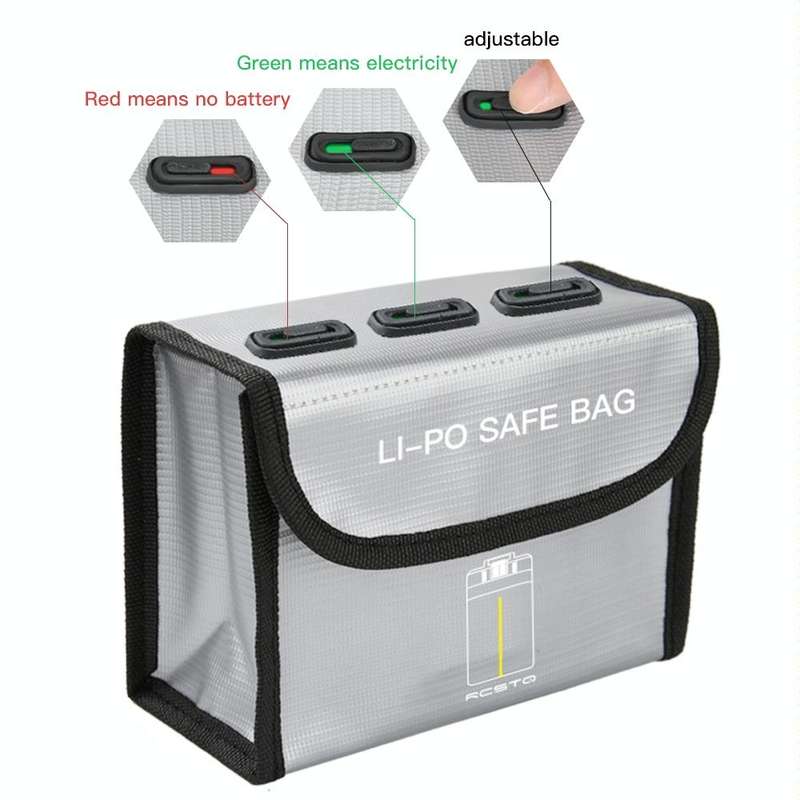 For DJI Mavic Mini 2 SE RCSTQ Battery Explosion-proof Bag Lithium Battery Storage Bag Drone Acces...