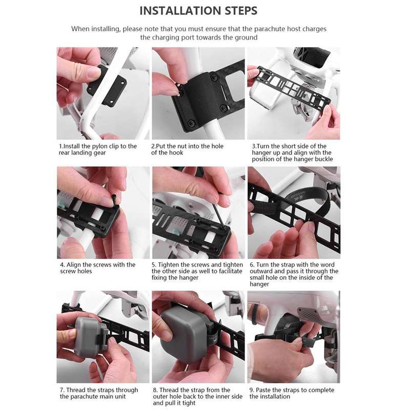 Manti 3 Plus Parachute for DJI Phantom 2 / 3 / 4 Improve Safety Slow Down Fall Speed Accessories