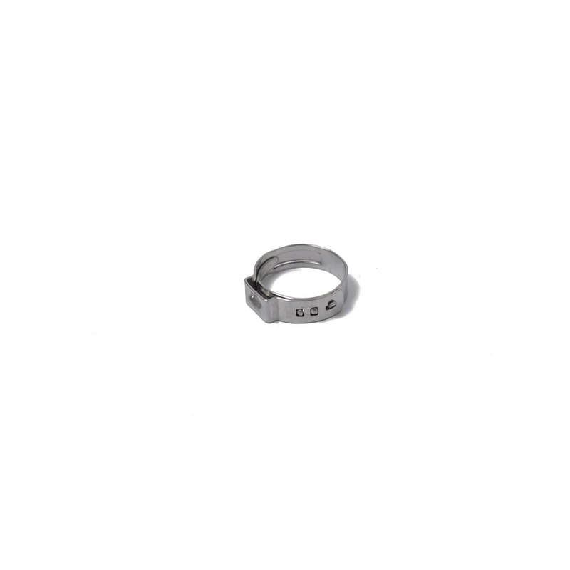 128 PCS Adjustable Single Ear Plus Stainless Steel Hydraulic Hose Clamps O-Clips Pipe Fuel Air In...