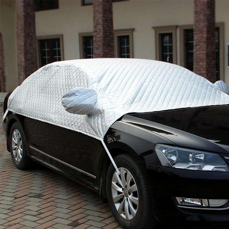 Car Half-cover Car Clothing Sunscreen Heat Insulation Sun Nisor, Plus Cotton Size: 4.6x1.8x1.8m