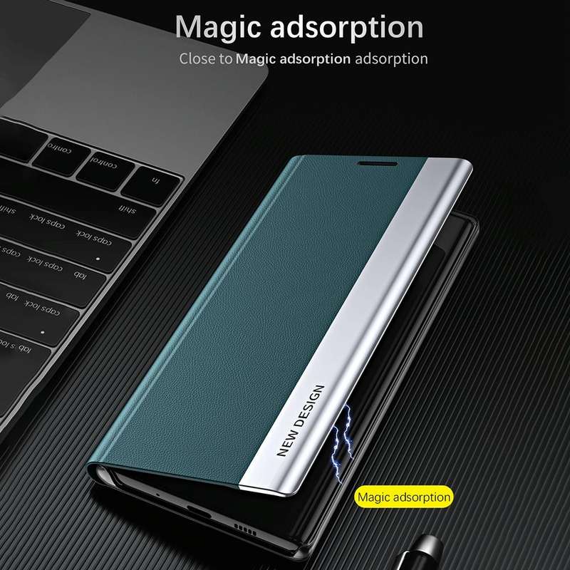 For Xiaomi 12T / 12T Pro / Redmi K50 Ultra Side Electroplated Magnetic Leather Phone Case(Black)