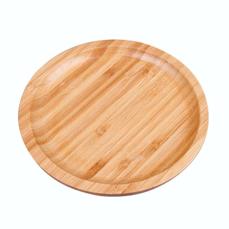 Household Creative Simple Round Bamboo Tea Tray Mini Tea Table, Diameter: 20cm