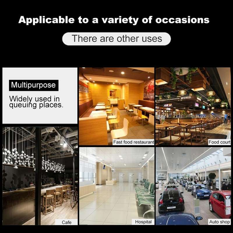 QC100 999 Channel Restaurant Wireless Paging Queuing Calling System with 20 Call Coaster Pagers, ...
