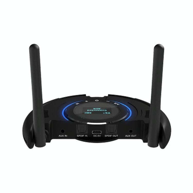 TX800 Optical Fiber Bluetooth 5.0 Transmitter Receiver Audio Adapter with Dual Antennas & OLED Di...