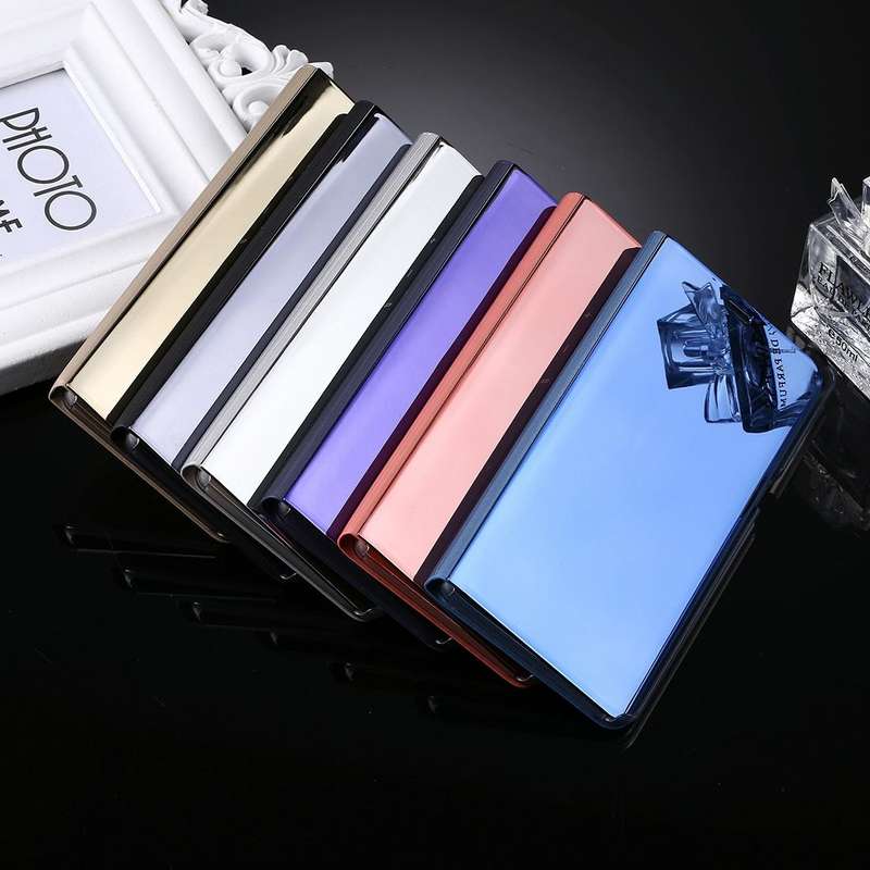 For Galaxy Note 8 Electroplating Mirror Horizontal Flip Leather Case with Sleep / Wake-up & Holde...