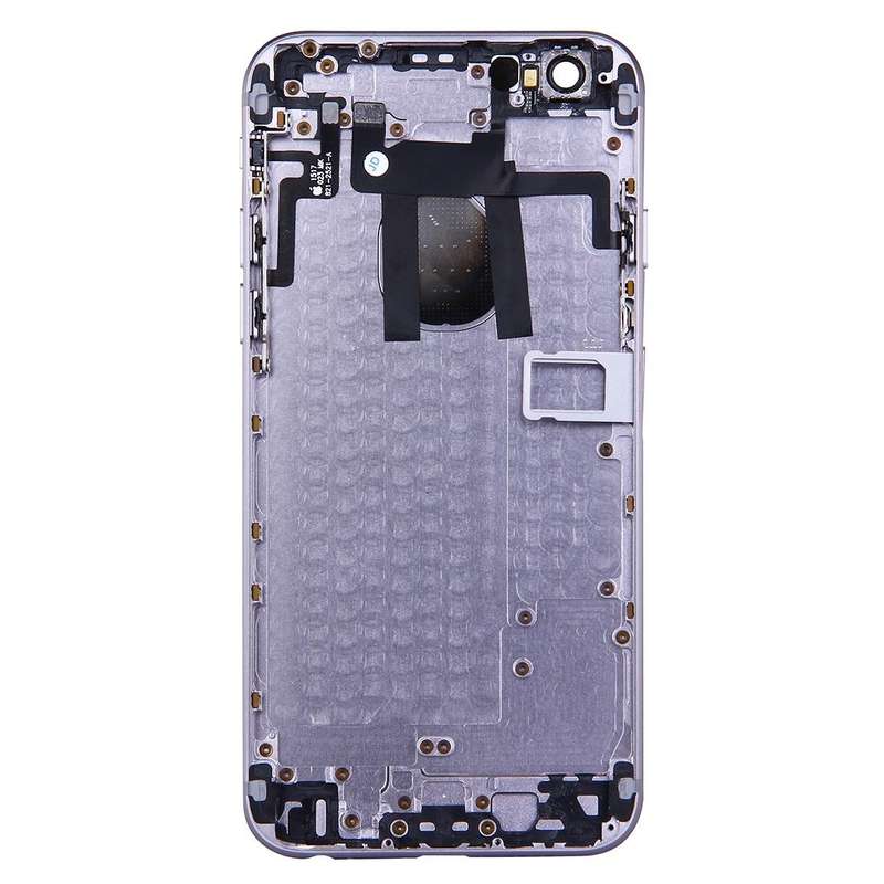 Full Housing Back Cover with Power Button & Volume Button Flex Cable for iPhone 6(Grey)