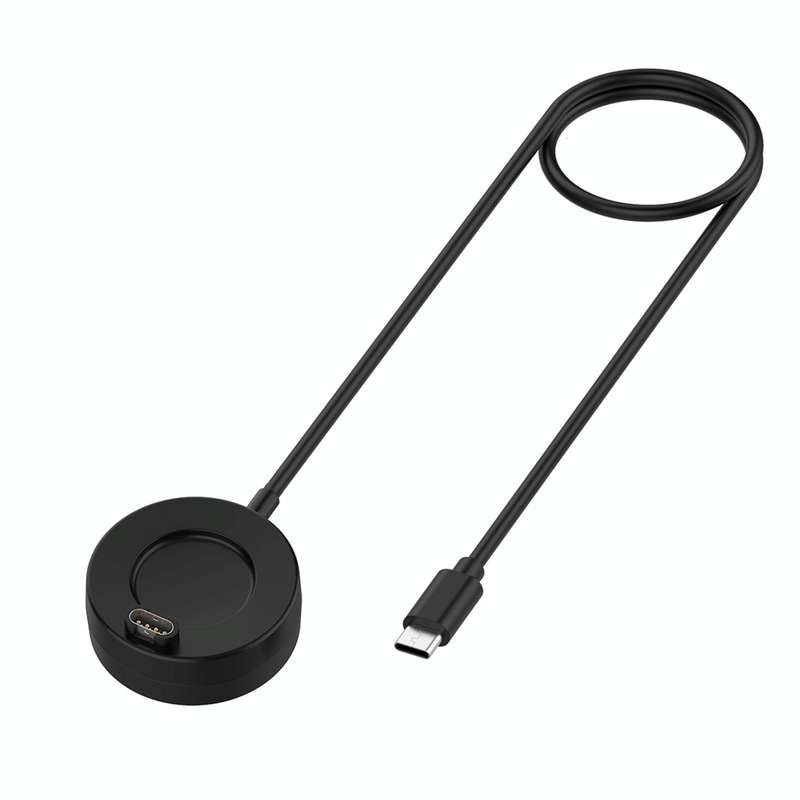 For Garmin Forerunner 645 Music Type-C / USB-C Interface Watch Charger With Data Function(Black)