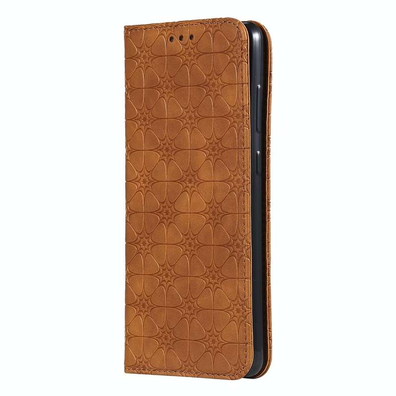 For Samsung Galaxy A72 5G / 4G Lucky Flowers Embossing Pattern Magnetic Horizontal Flip Leather C...