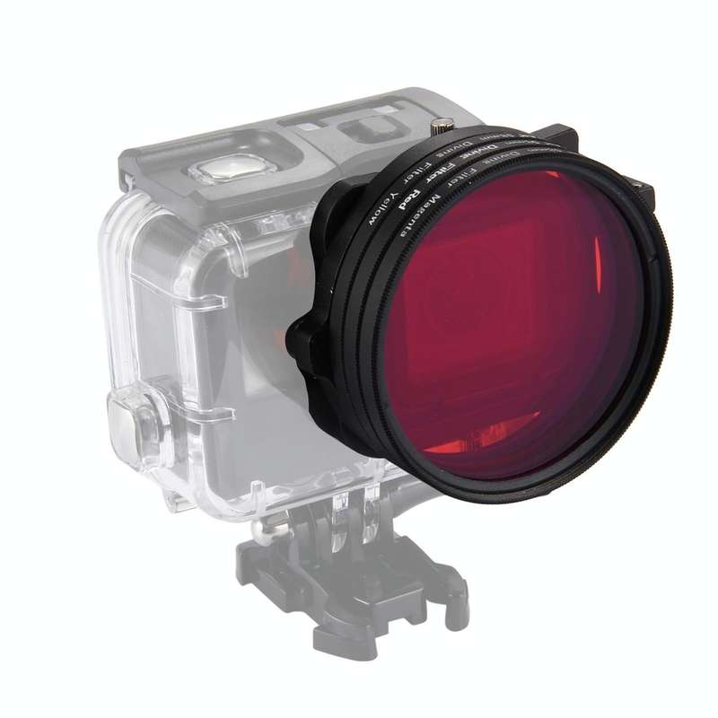 58mm Yellow + Red + Purple Diving Lens Filter for GoPro HERO7 Black/6 /5