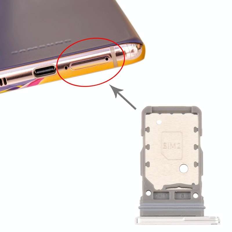 For Samsung Galaxy S21 / S21+ / S21 Ultra SIM Card Tray + SIM Card Tray (Silver)