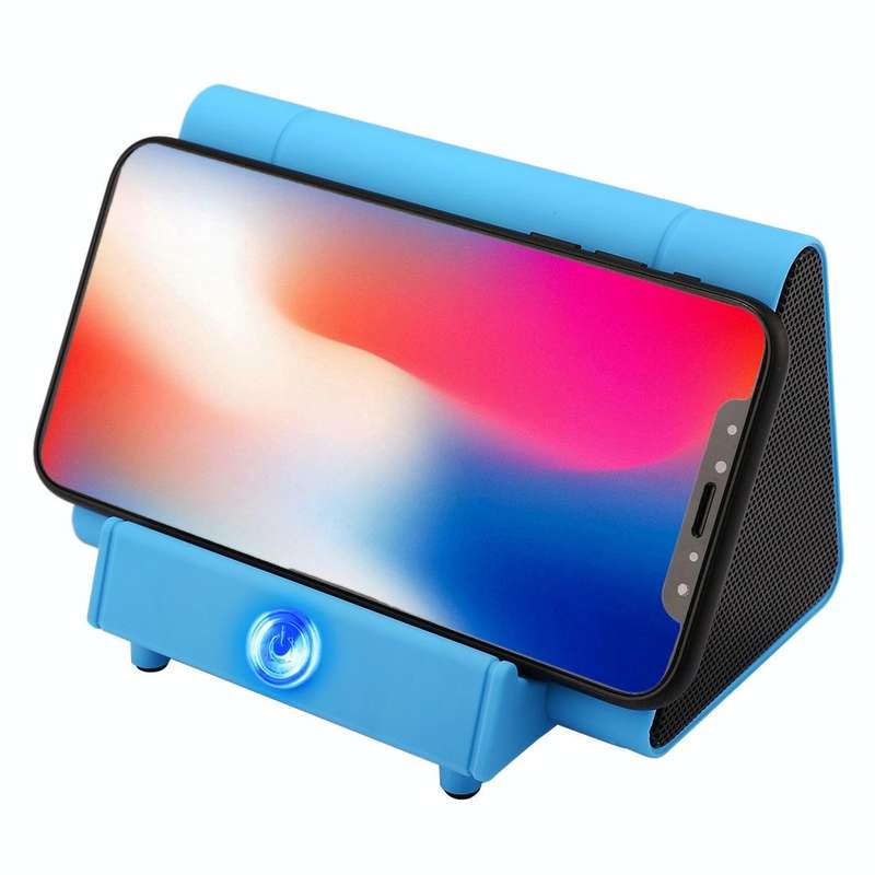 SY317A Portable Phone Stand Wireless Induction Stereo Speaker, Support Hands-free Calls & AUX IN(...