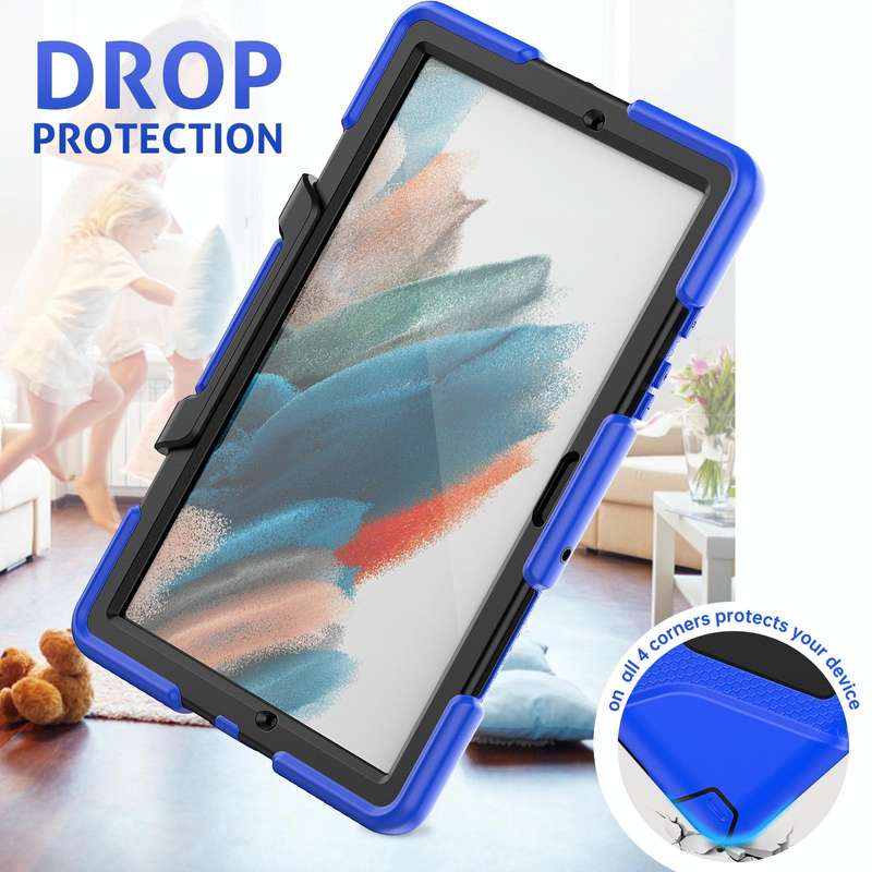 For Samsung Galaxy Tab A8 10.5 2021 X200 / X205 Colorful Silicon + PC Tablet Case(Blue)