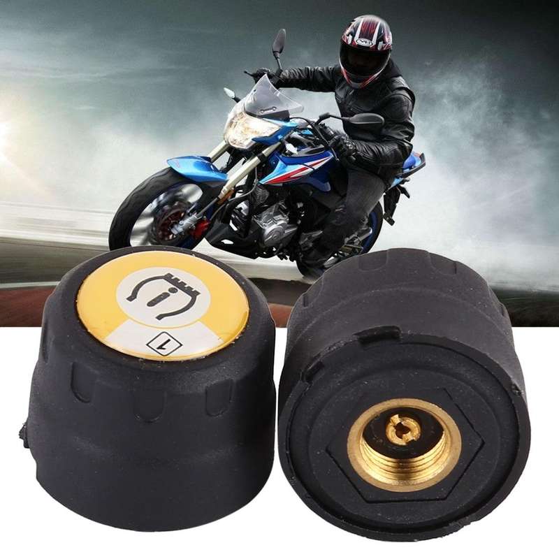 Motorcycle Bluetooth Tire Pressure Monitoring System TPMS Mobile Phone APP Detection 2 External S...