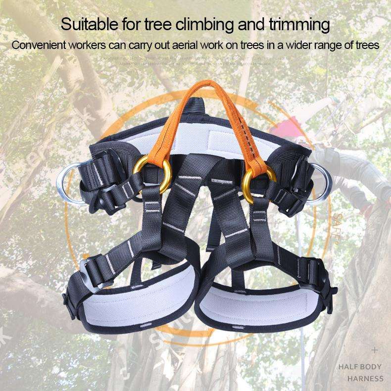 XINDA XDA9519 Outdoor Polyester High-strength Wire Downhill Seat Belt for Climbing Trees(Black)