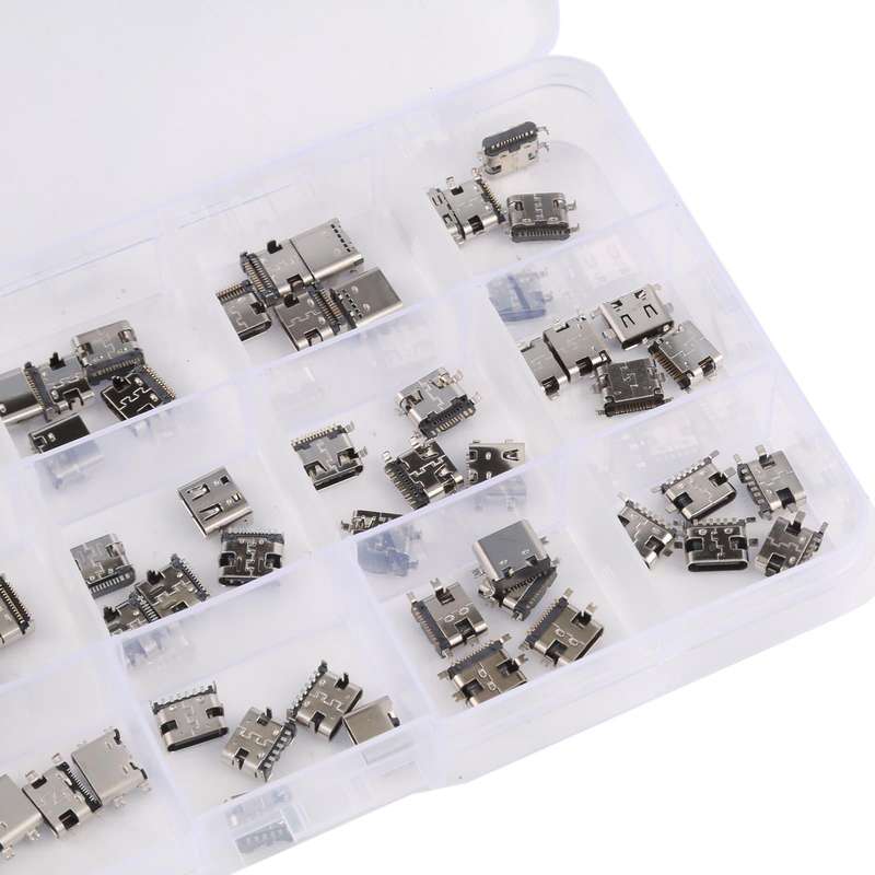 75 PCS/Set USB Type C Charging Port Connector 6Pin / 12Pin / 16Pin / 14Pin / 24Pin for Huawei / S...