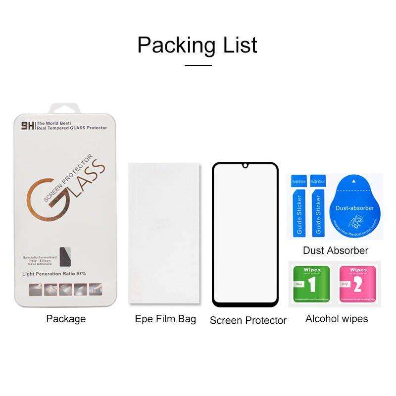 For Huawei Y6p Full Glue Full Screen Tempered Glass Film(Black)