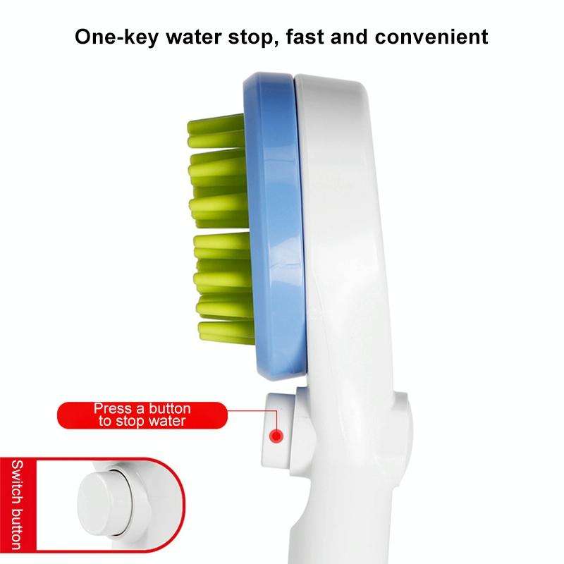 Pet Shower Nozzle Massage Shower, with Hose Universal Joint (Grey)