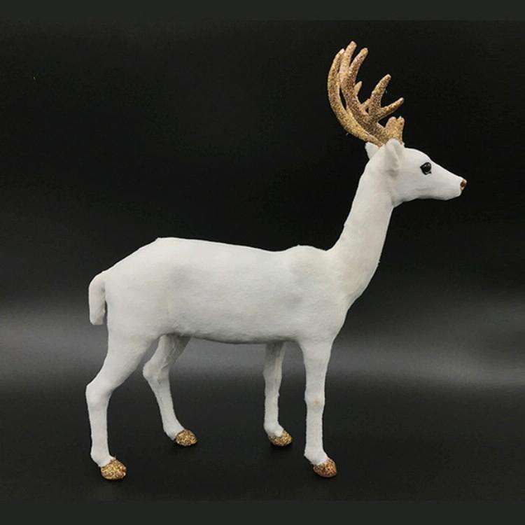 Simulation Deer Home Ornaments Plush Christmas Deer Doll Holiday Decorations, Size:15x15cm, Speci...
