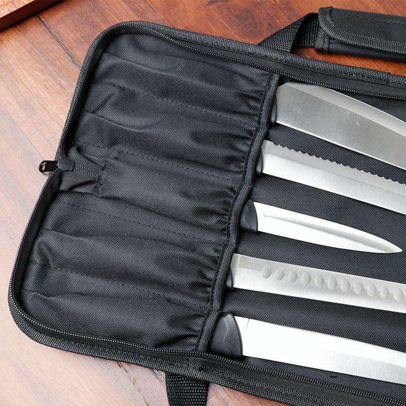 WESSLECO Kitchen Cutter Storage Bag Portable Knife Tool Bag(Blue)