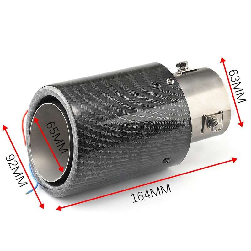 Car Modification Carbon Fiber Luminous Tail Throat LED Lights Modified Car Exhaust Pipe Spitfire ...