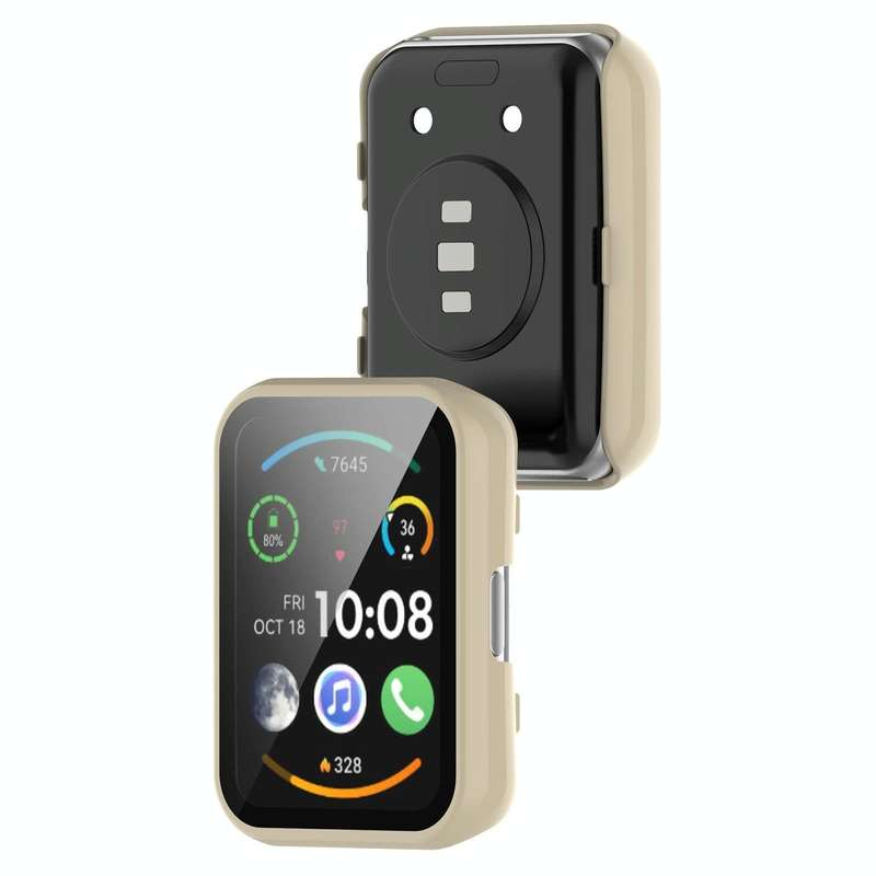 For OPPO Watch Free PC+ Toughened Film Fully Enclosed Protective Watch Case(Black)