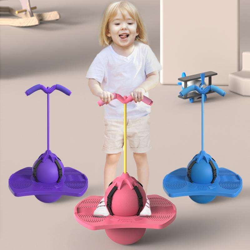 Jumping Ball Increase Children Balance Sense Training Sports Equipment, Color: Purple without Han...