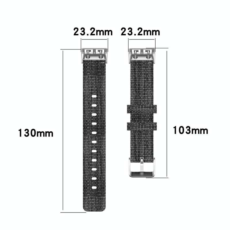 For Garmin Forerunner 35 / 30 Universal Nylon Canvas Watch Band(Coffee)