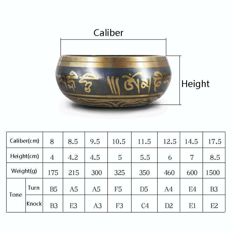 FB02-T8 Buddha Sound Bowl Yoga Meditation Bowl Home Decoration, Random Color And Pattern Delivery...