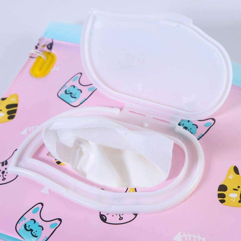 3 PCS Baby EVA Wet Wipes Bag Flip Removable Paper Towel Cosmetic Cotton Bag(Flowers)