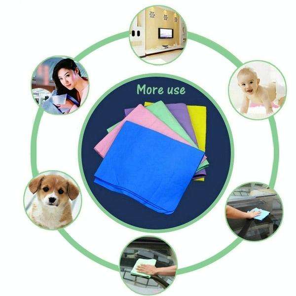 KANEED Super Absorption Clean Cham PVA Synthetic Chamois Car Wash Towel, Size: 66cm x 43cm x 0.2c...