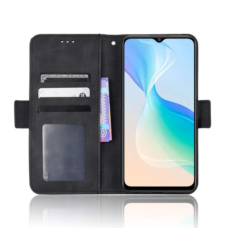 For vivo Y76 5G Skin Feel Calf Pattern Leather Phone Case(Black)