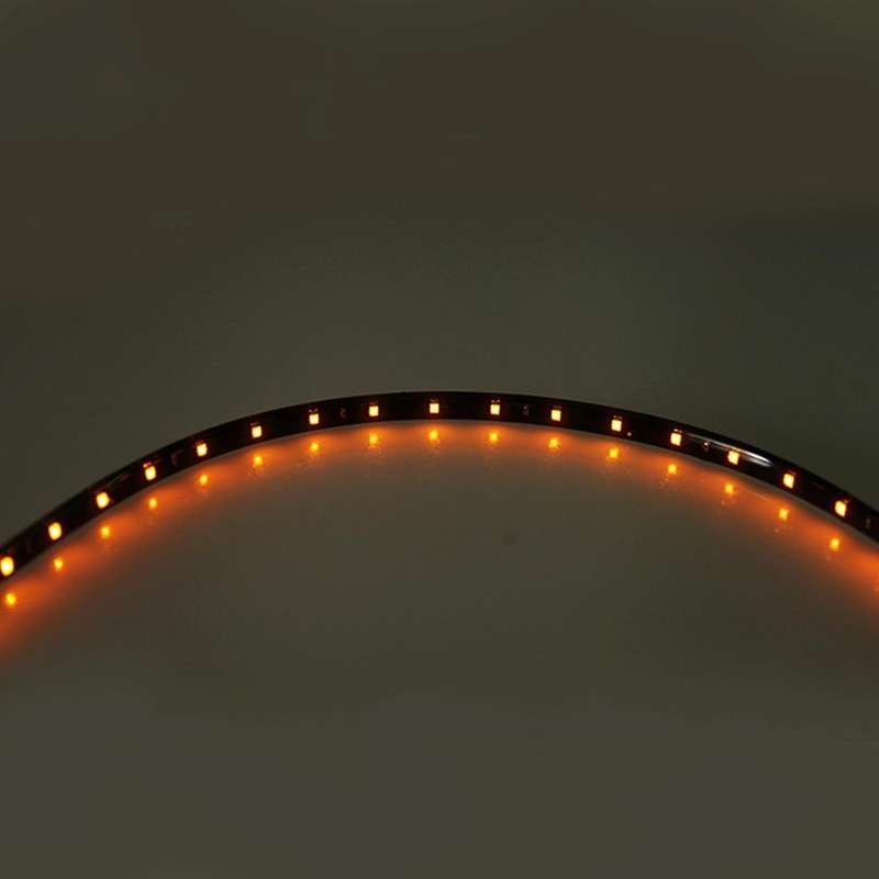 10 PCS 30cm 15 LED Waterproof Flexible Car Strip Light, DC 12V(Orange Light)