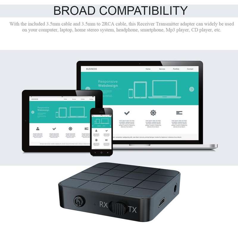 KN321 2 in 1 Bluetooth 5.0 Adapter Bluetooth Receiver Transmitter
