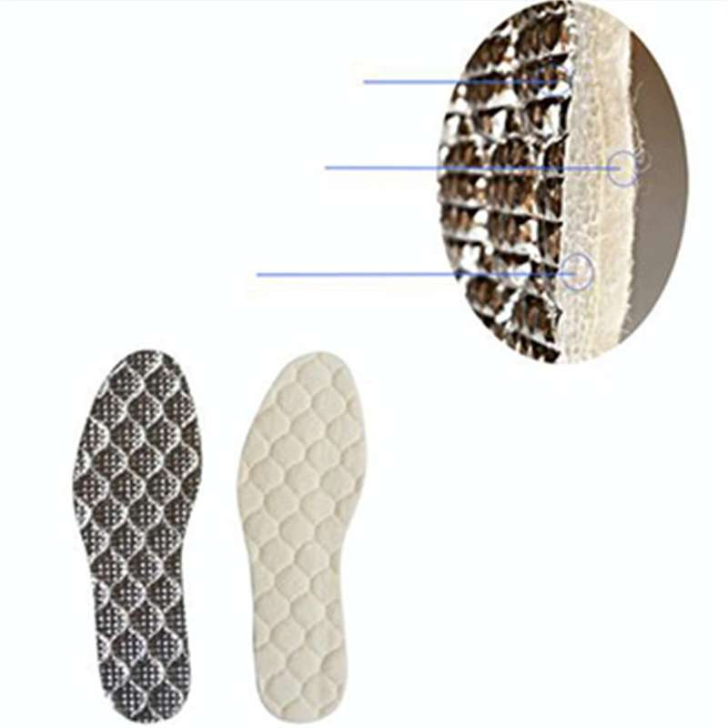 1 Pair Men And Women Wool Warm Insole Aluminum Film Insulation Sports Shock Insoles, Size:M(39-41...