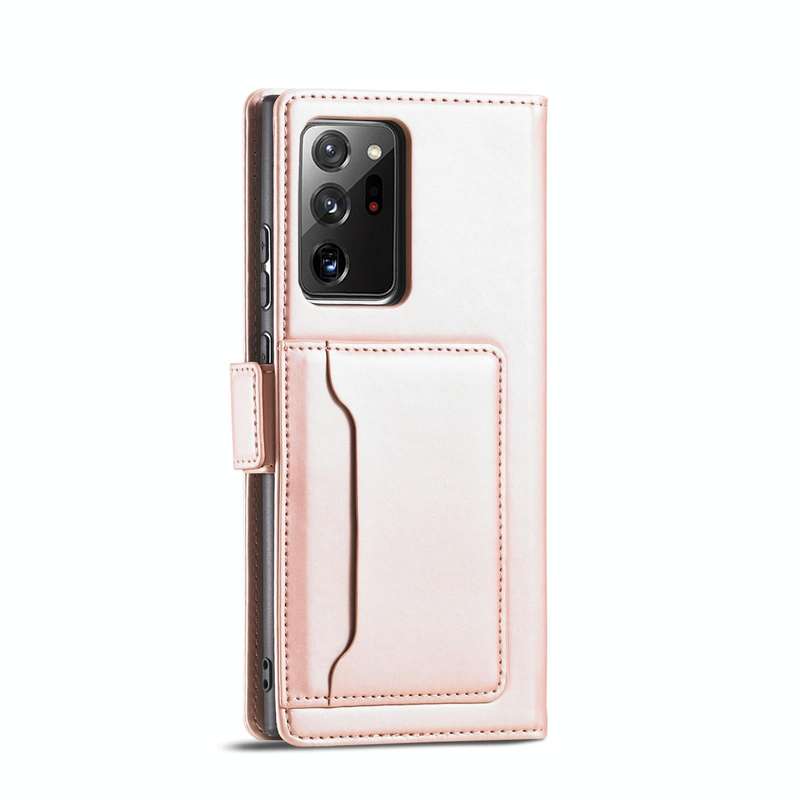 For Samsung Galaxy Note20 Ultra Strong Magnetism Liquid Feel Horizontal Flip Leather Case with Ho...
