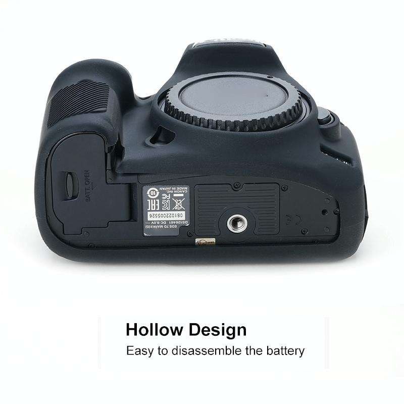 For Canon EOS 7D Mark II Soft Silicone Protective Case (Black)
