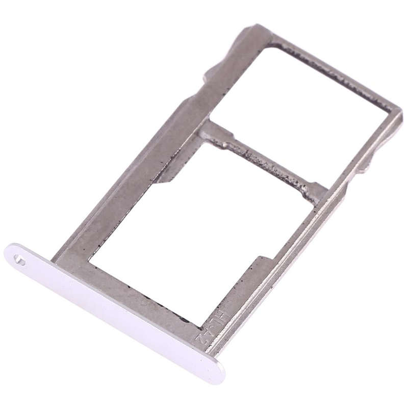 SIM Card Tray + SIM Card Tray / Micro SD Card for Lenovo K6 (Silver)